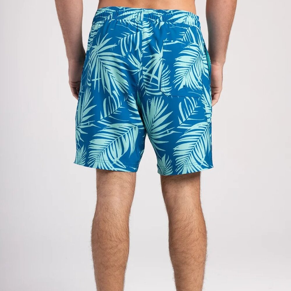 BLUE CROWN Blue Fronds Mens 7" Swim Shorts/NWT/S - Picture 6 of 16